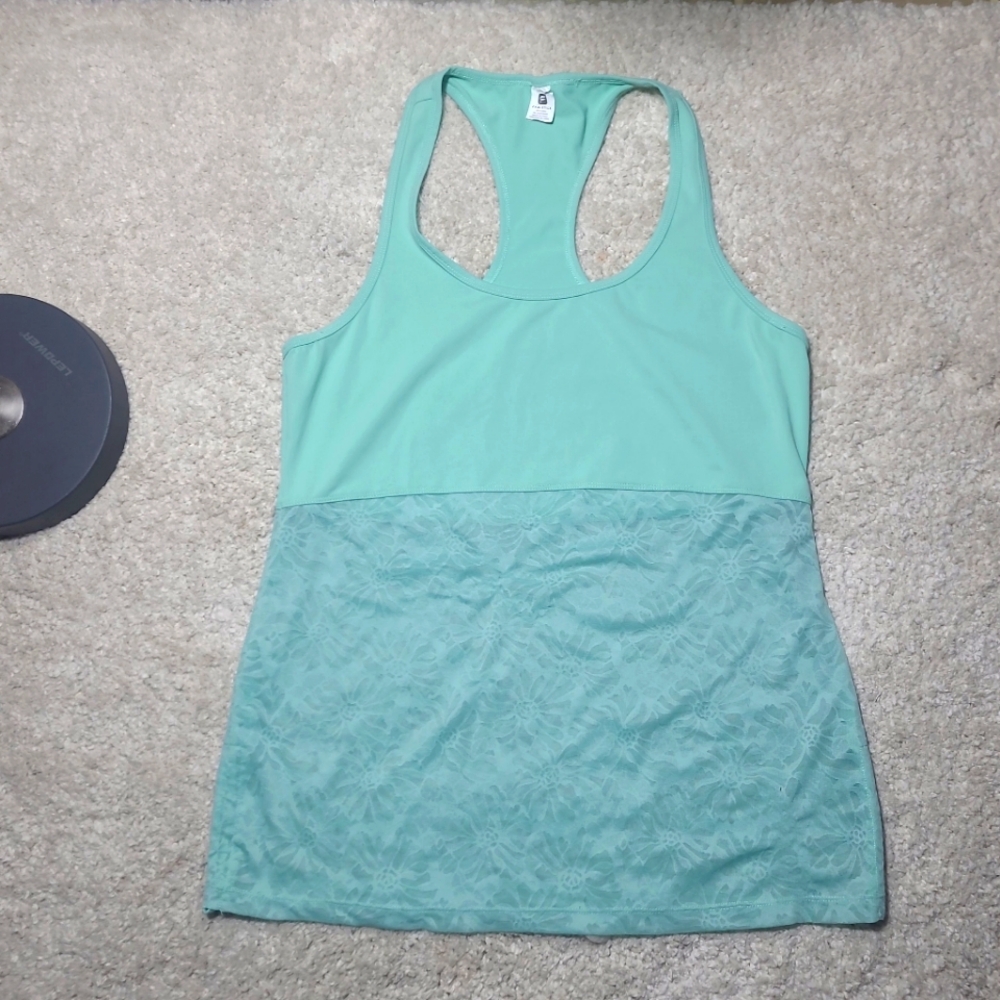 Fabletics Mint Green Racerback Workout Tank